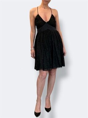 Juliette Longuet Black Silk Angel Dress NWT